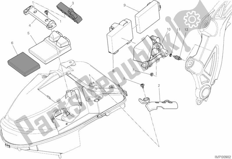 All parts for the Engine Control Unit of the Ducati Diavel FL Thailand 1200 2019